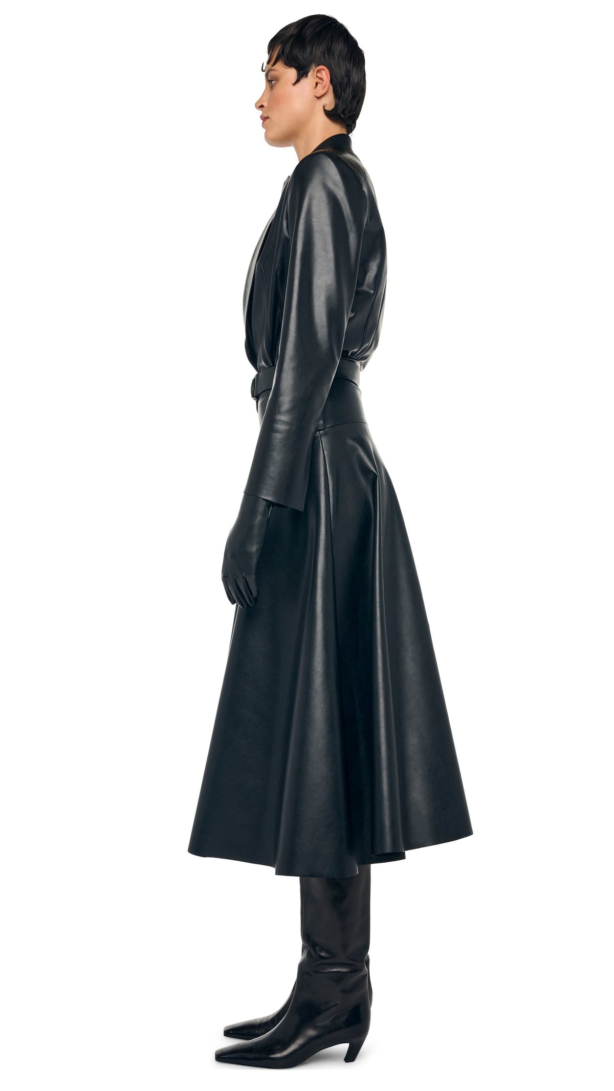 FLARED SKIRT TO MIDCALF Black | Norma Kamali Women