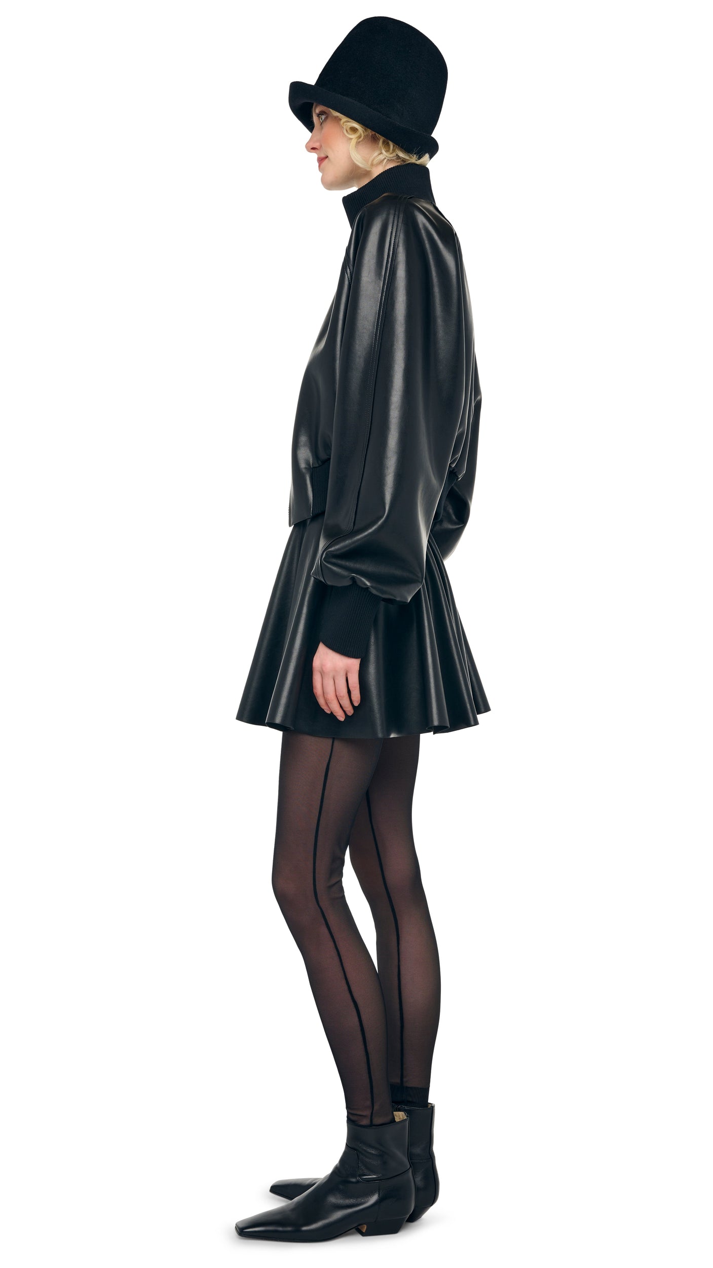 FLARED MINI SKIRT Black | Norma Kamali Women