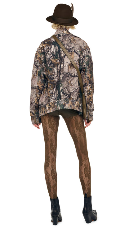 LONG SLEEVE SLIM FIT TURTLE CATSUIT W/ FOOTIE Bark | Norma Kamali Women