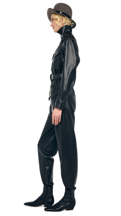 TURTLE CARGO JUMPSUIT Black | Norma Kamali Women