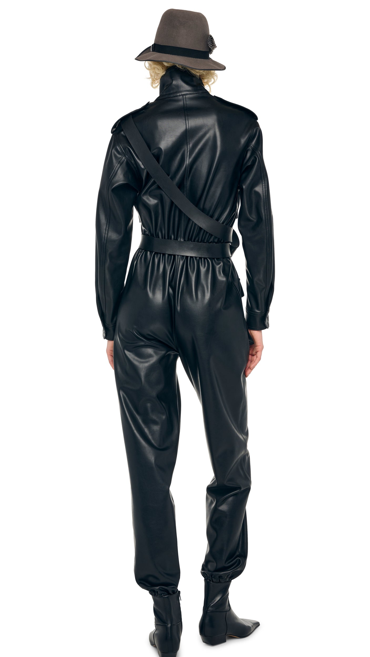 TURTLE CARGO JUMPSUIT Black | Norma Kamali Women
