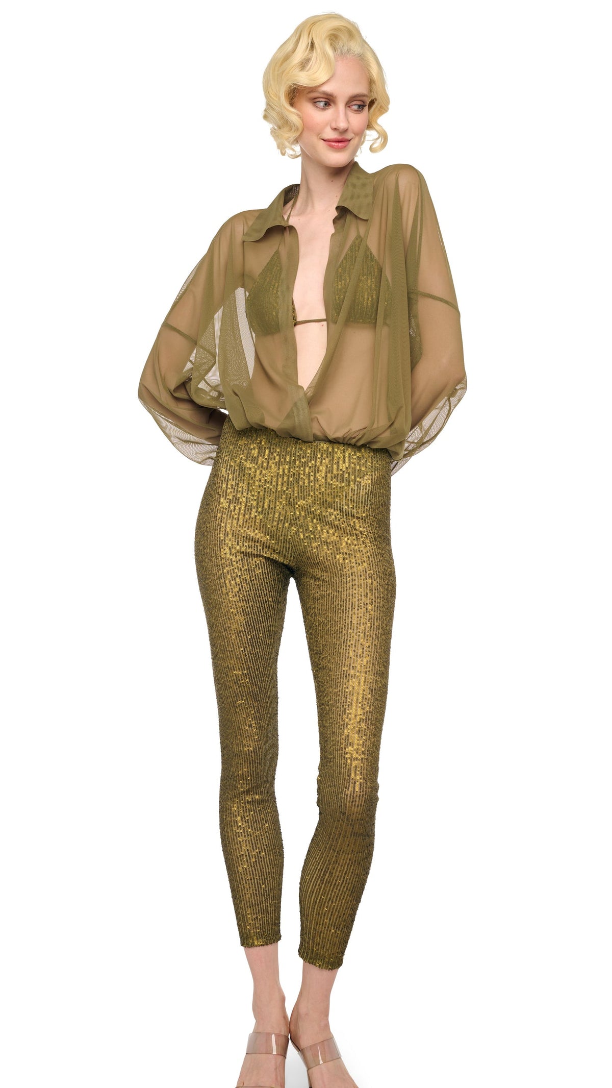 SUPER OS BF NK SHIRT BODYSUIT Mushroom | Norma Kamali Women