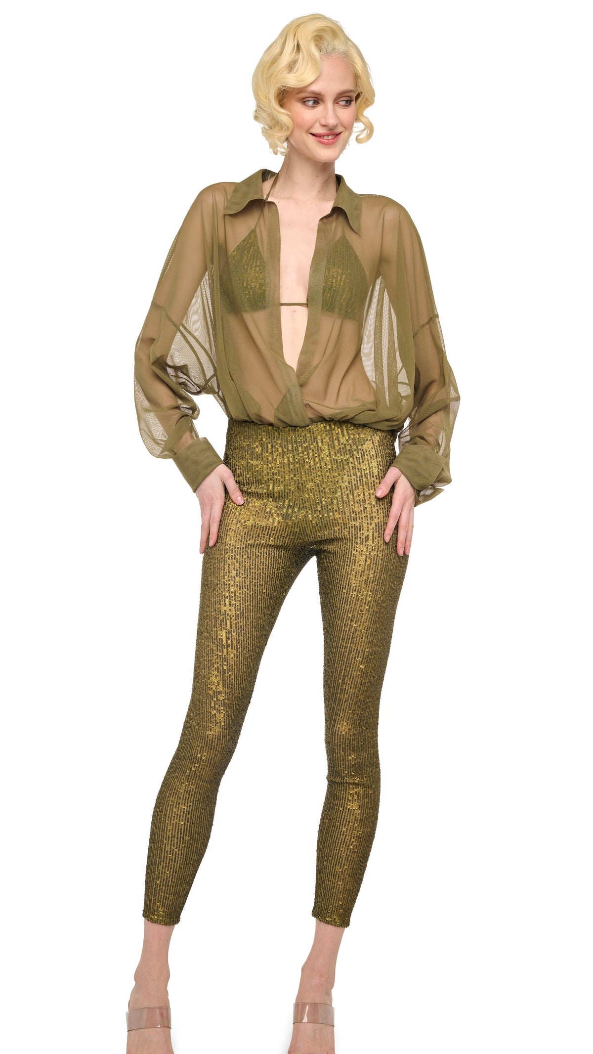 SUPER OS BF NK SHIRT BODYSUIT Mushroom | Norma Kamali Women
