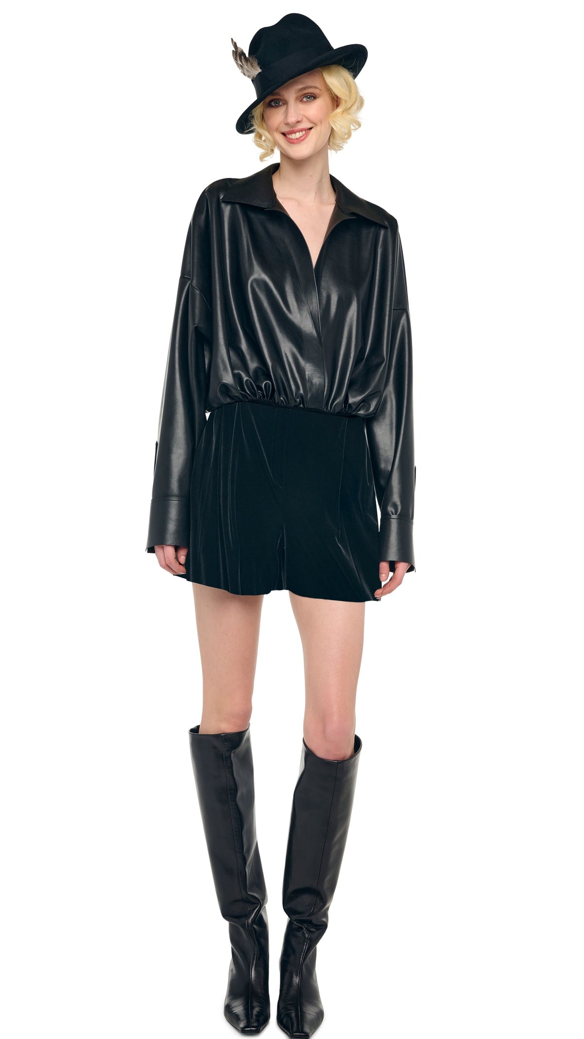 MENS PLEAT SHORT Black | Norma Kamali Women