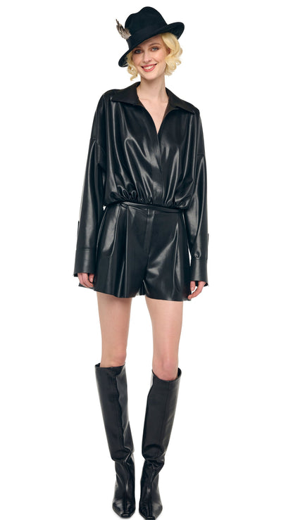 MENS PLEAT SHORT Black | Norma Kamali Women