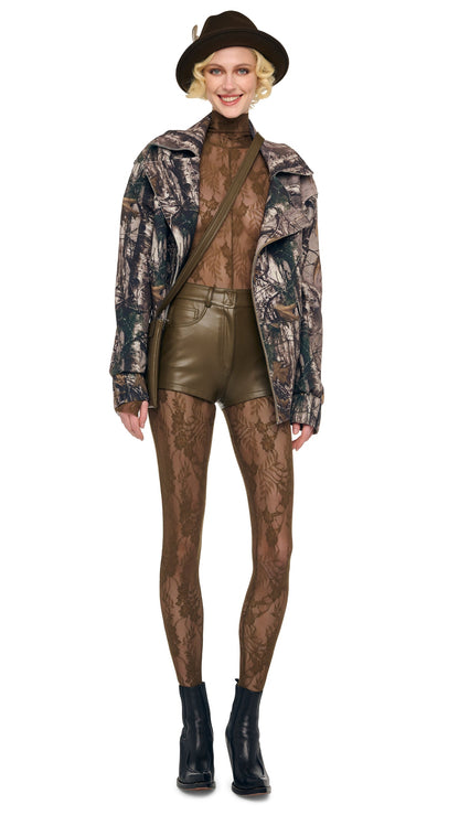 HIGH WAIST JEAN SHORT Bark | Norma Kamali Women