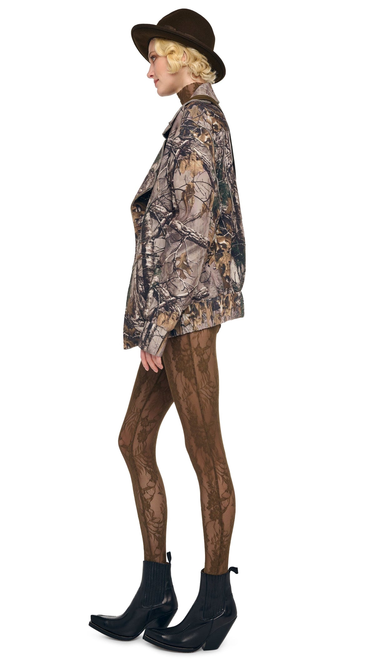 HIGH WAIST JEAN SHORT Bark | Norma Kamali Women
