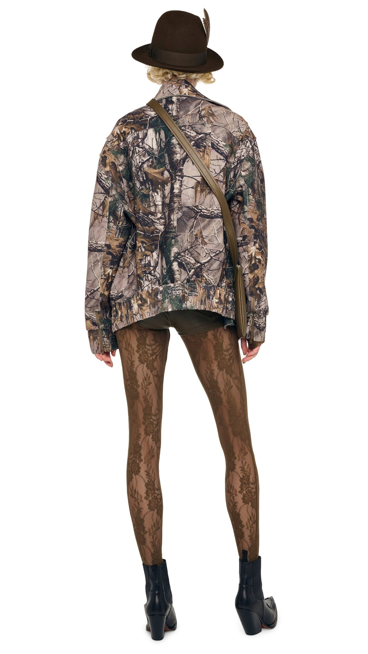 HIGH WAIST JEAN SHORT Bark | Norma Kamali Women