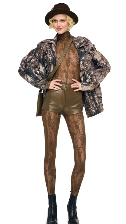 HIGH WAIST JEAN SHORT Bark | Norma Kamali Women