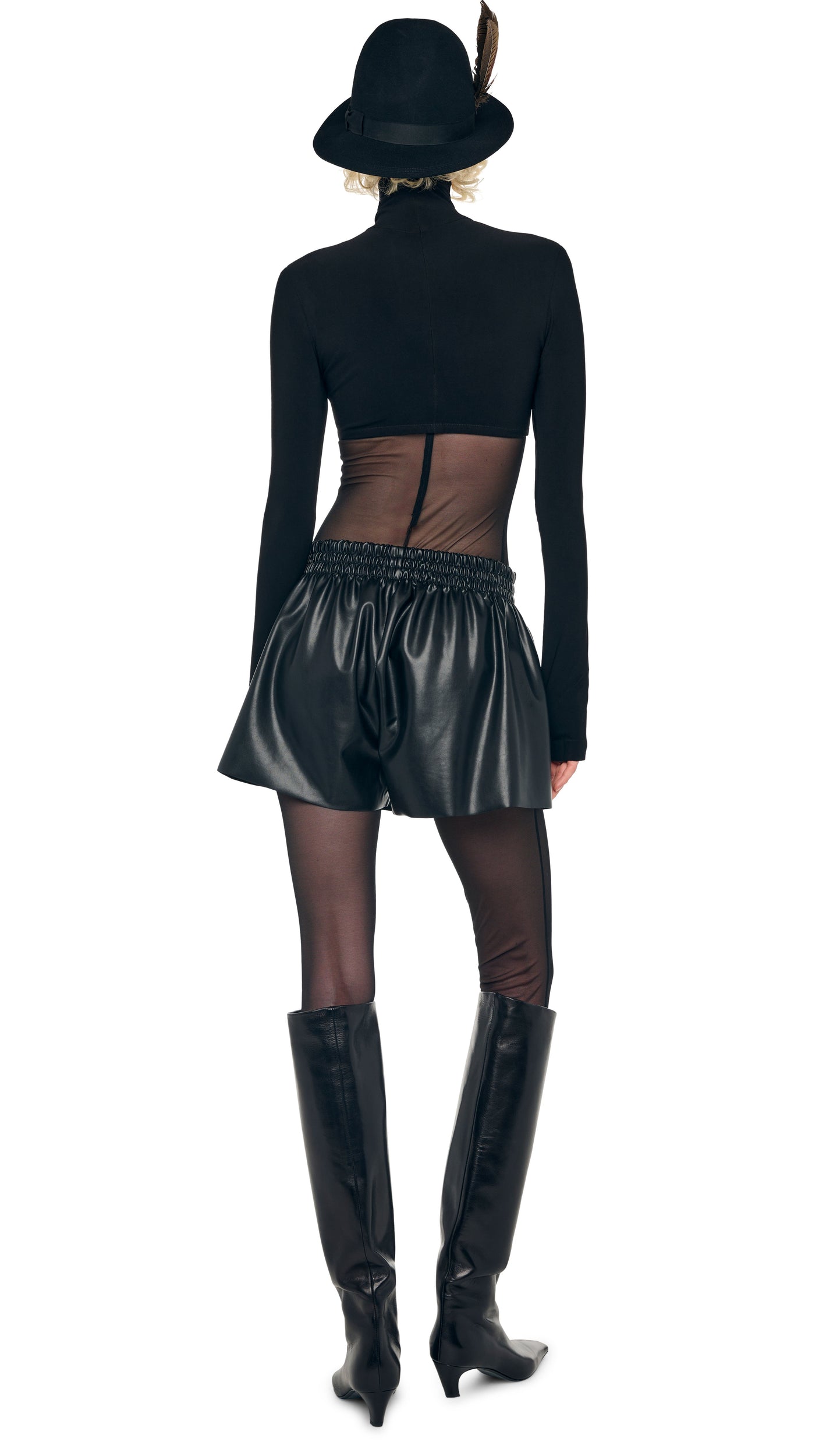 BOYFRIEND ELEPHANT SWEATSHORT Black | Norma Kamali Women