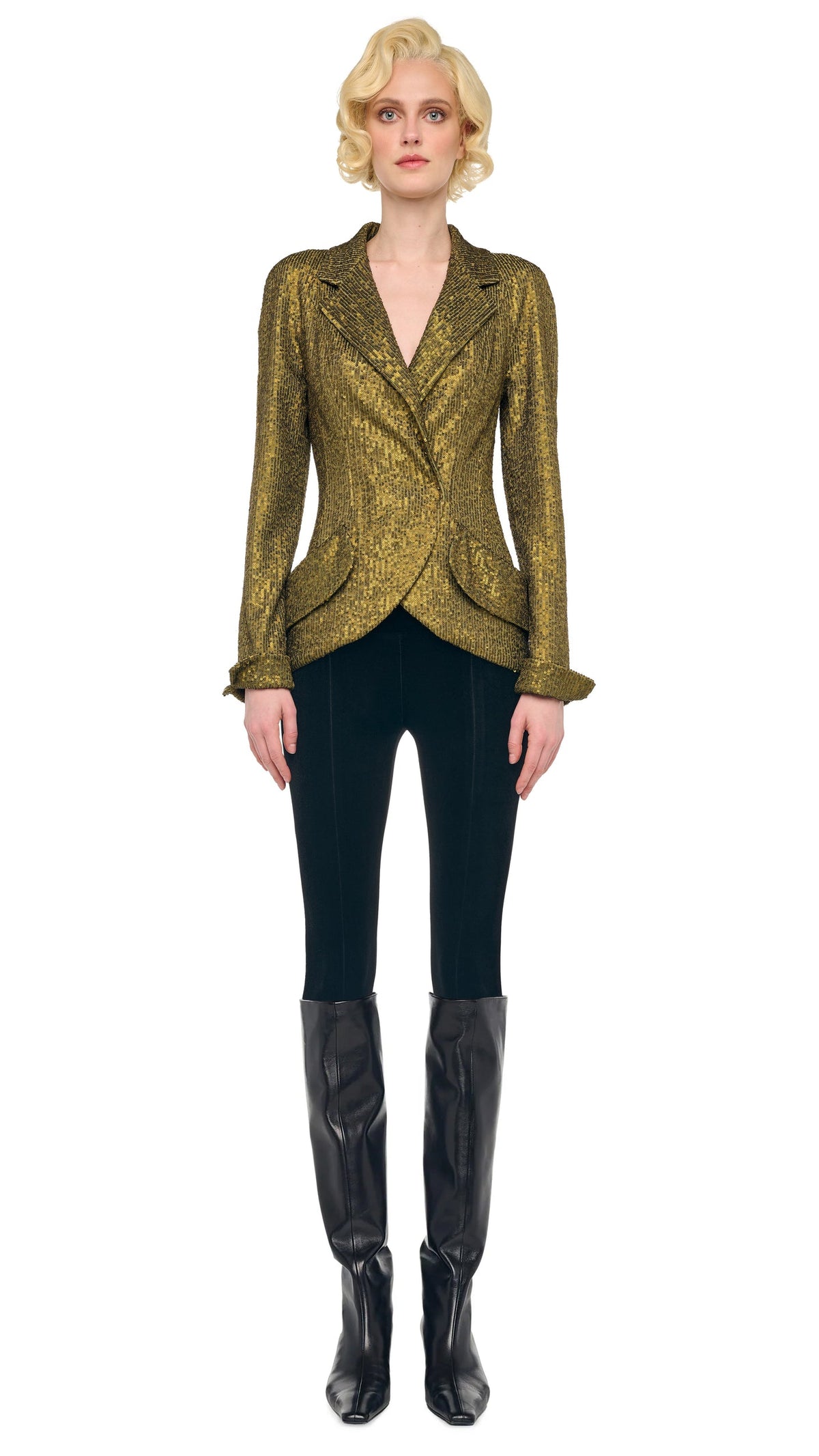 LONG LEGGING W/O WAISTBAND Black | Norma Kamali Women