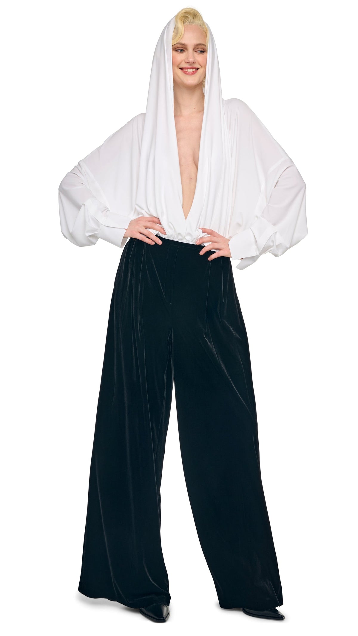 MENS PLEAT PANT Black | Norma Kamali Women
