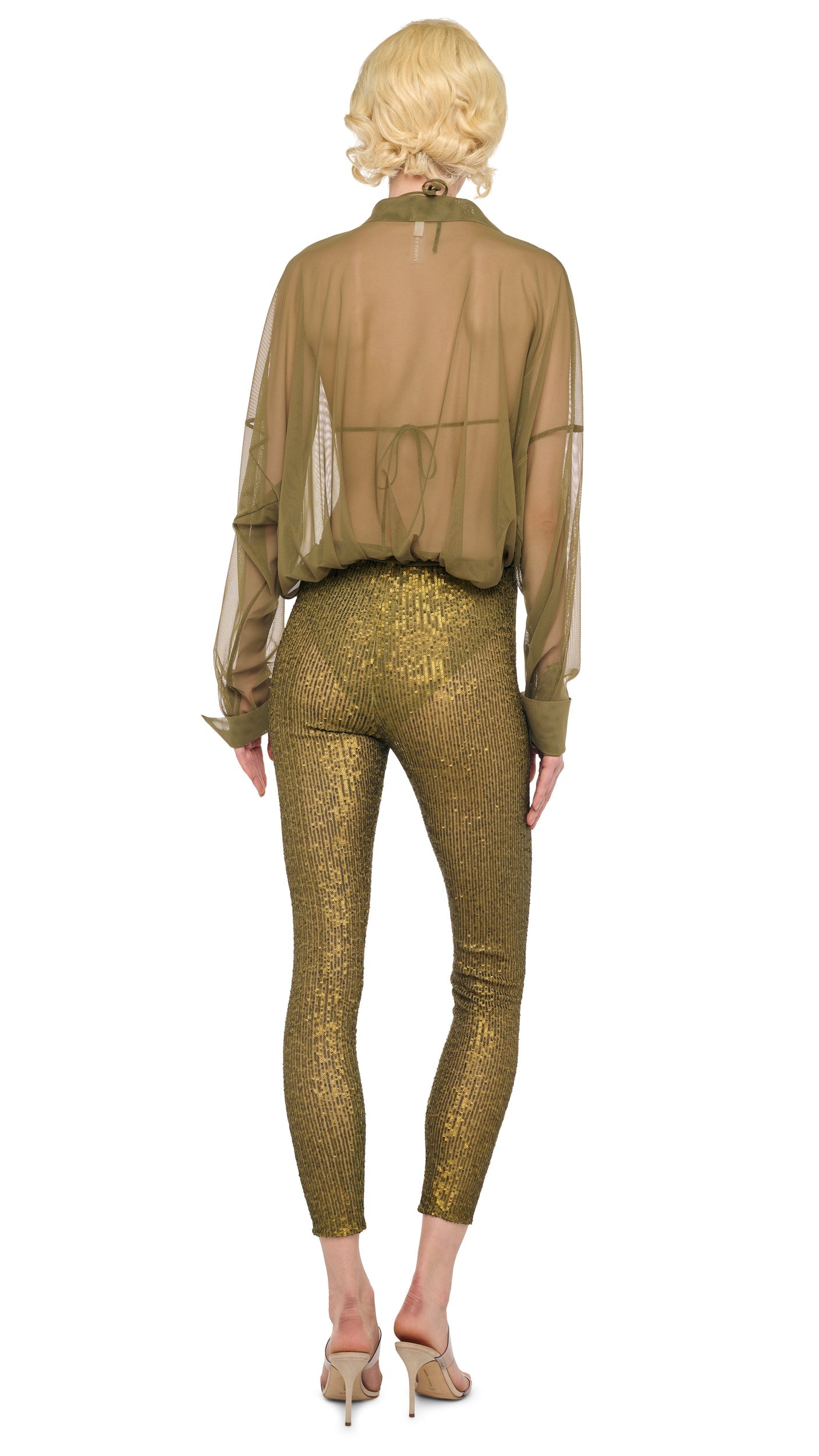CROPPED LEGGING W/O WAISTBAND Bark | Norma Kamali Women