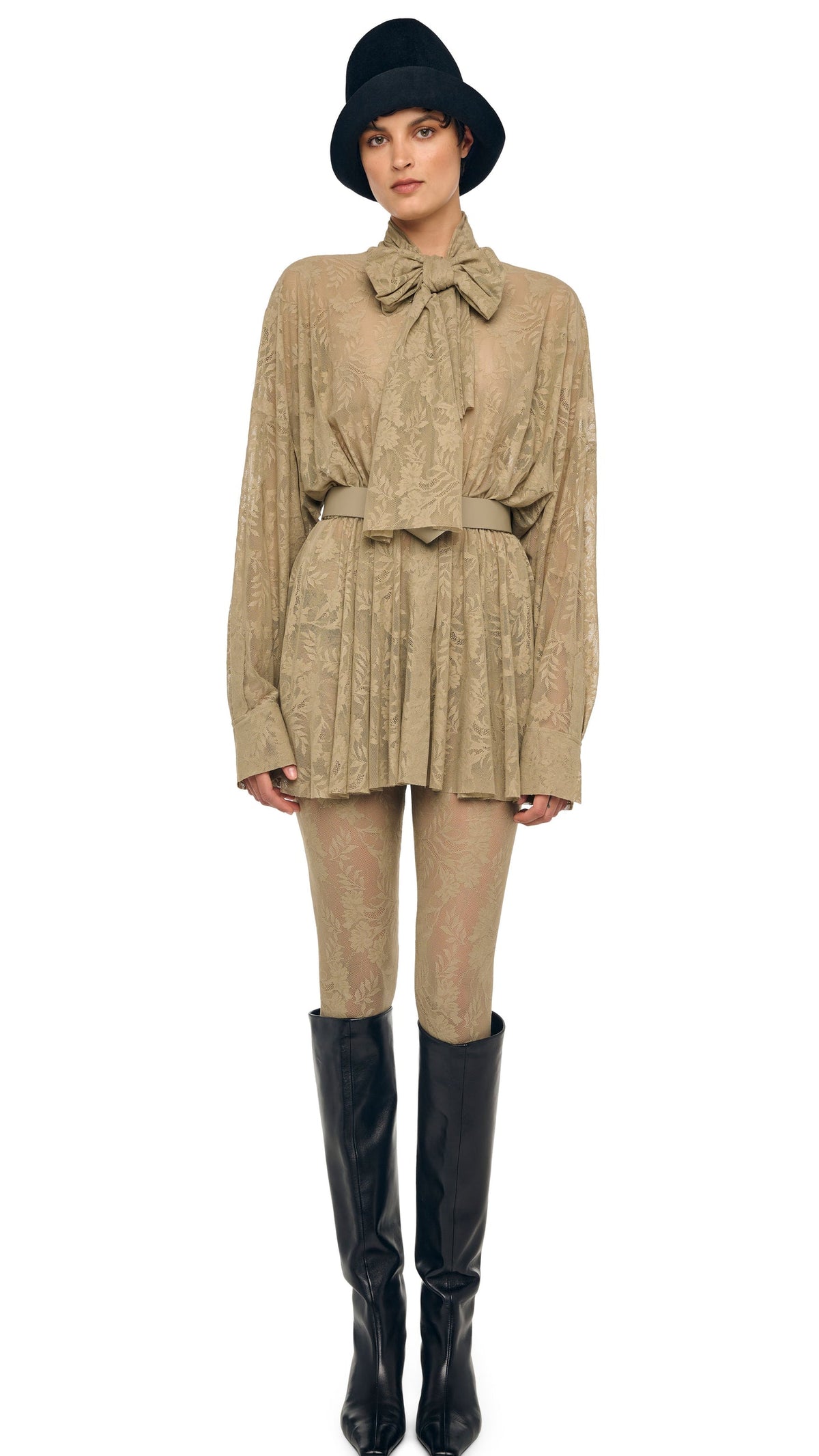 LEGGING W/ FOOTIE W/O WAISTBAND Elm | Norma Kamali Women