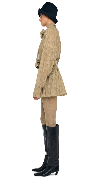 LEGGING W/ FOOTIE W/O WAISTBAND Elm | Norma Kamali Women