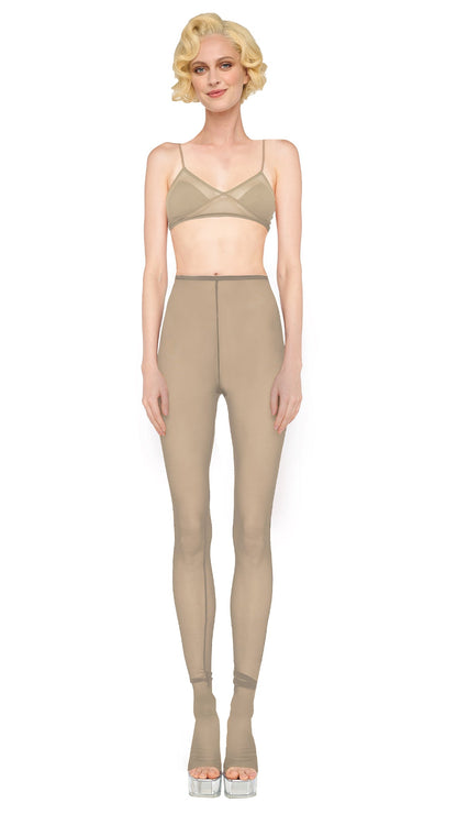 LEGGING W/ FOOTIE W/O WAISTBAND Elm | Norma Kamali Women