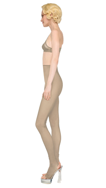 LEGGING W/ FOOTIE W/O WAISTBAND Elm | Norma Kamali Women
