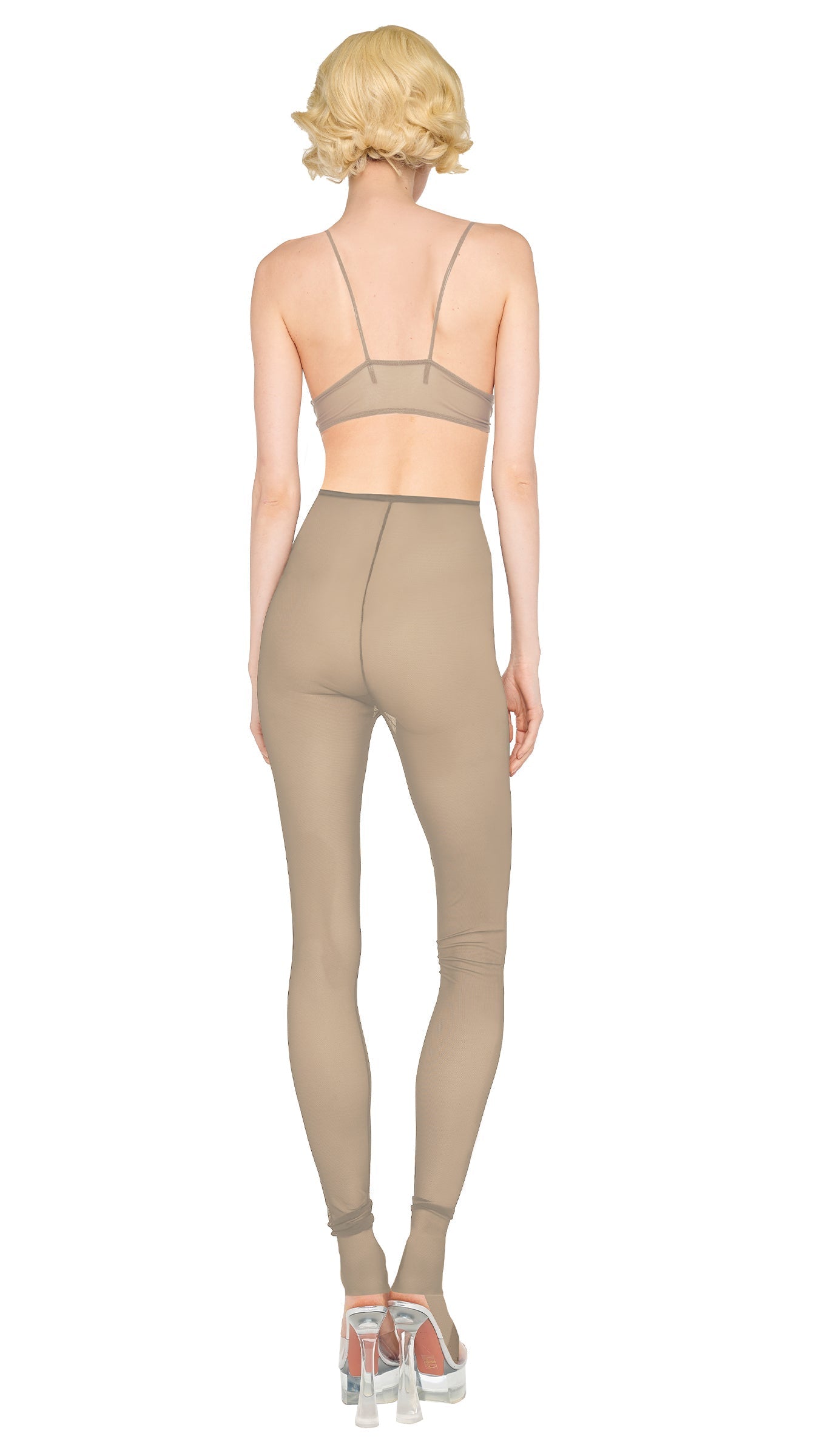 LEGGING W/ FOOTIE W/O WAISTBAND Elm | Norma Kamali Women