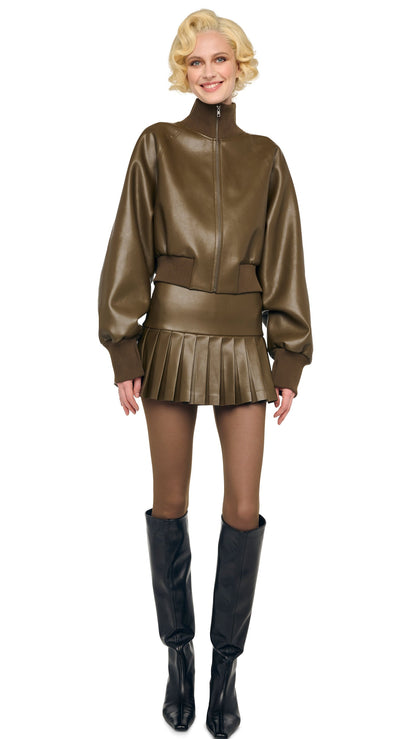 LEGGING W/ FOOTIE W/O WAISTBAND Bark | Norma Kamali Women