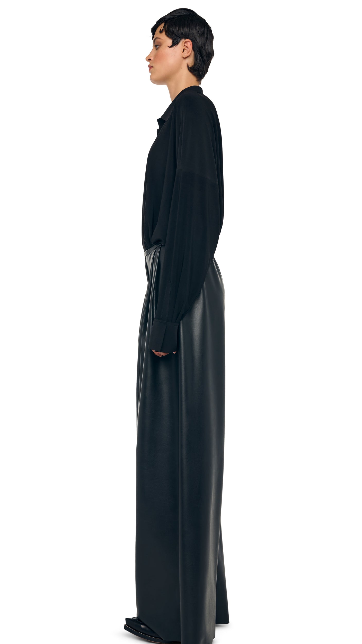 MENS PLEAT PANT Black | Norma Kamali Women