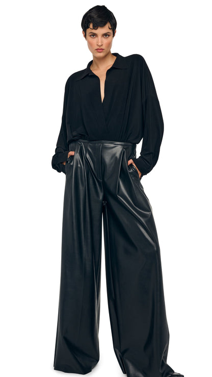 MENS PLEAT PANT Black | Norma Kamali Women