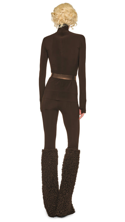 CURLY SPAT LEGGING Bark | Norma Kamali Women