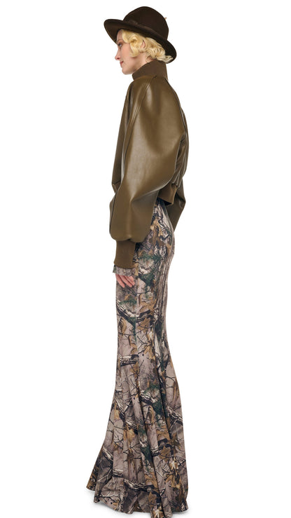OVERSIZED TURTLE BOMBER JACKET TO WAIST Bark | Norma Kamali Women