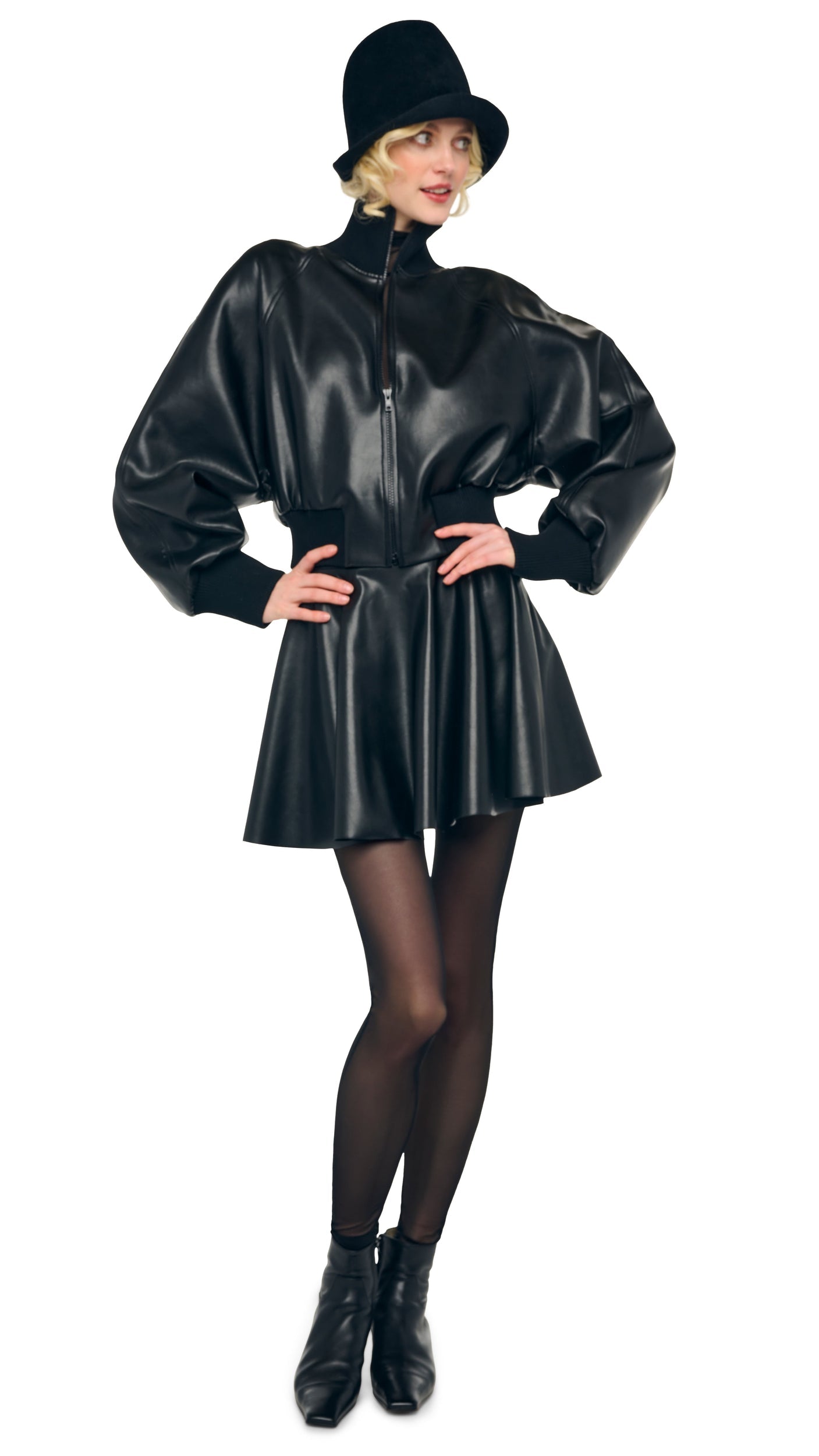 OS TURTLE BOMBER JACKET Black | Norma Kamali Women