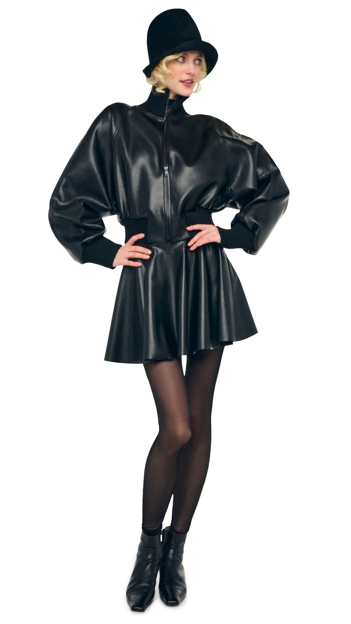 OS TURTLE BOMBER JACKET Black | Norma Kamali Women