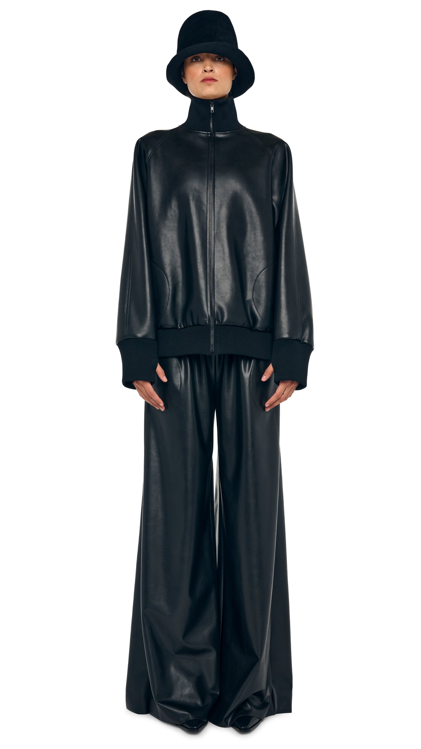 OS TURTLE BOMBER JACKET TO HIP Black | Norma Kamali Women