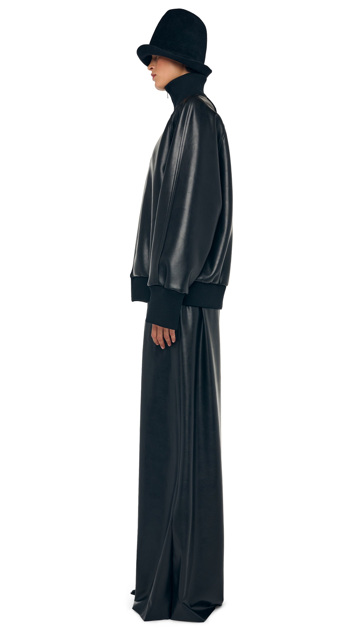 OS TURTLE BOMBER JACKET TO HIP Black | Norma Kamali Women