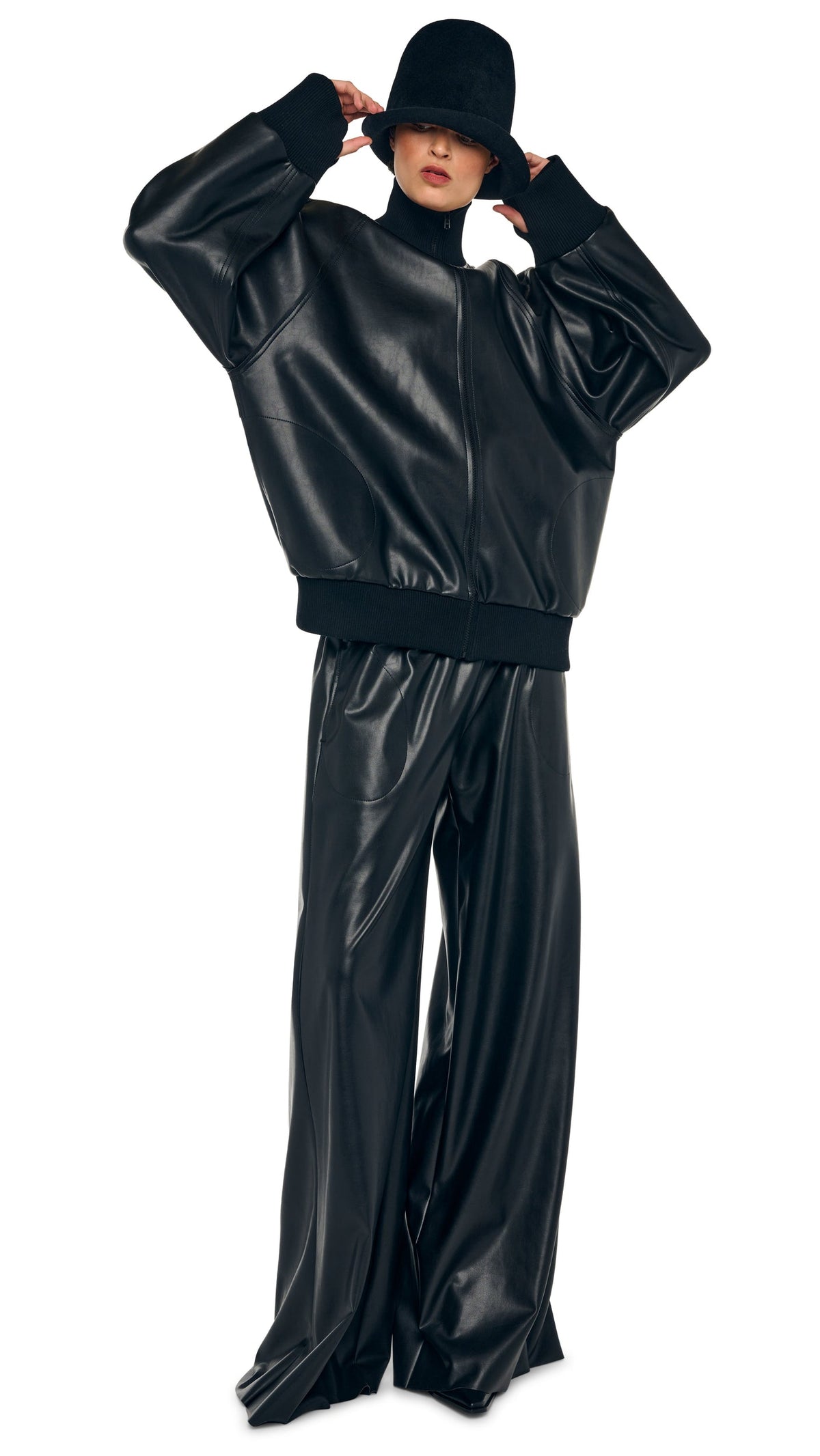 OS TURTLE BOMBER JACKET TO HIP Black | Norma Kamali Women