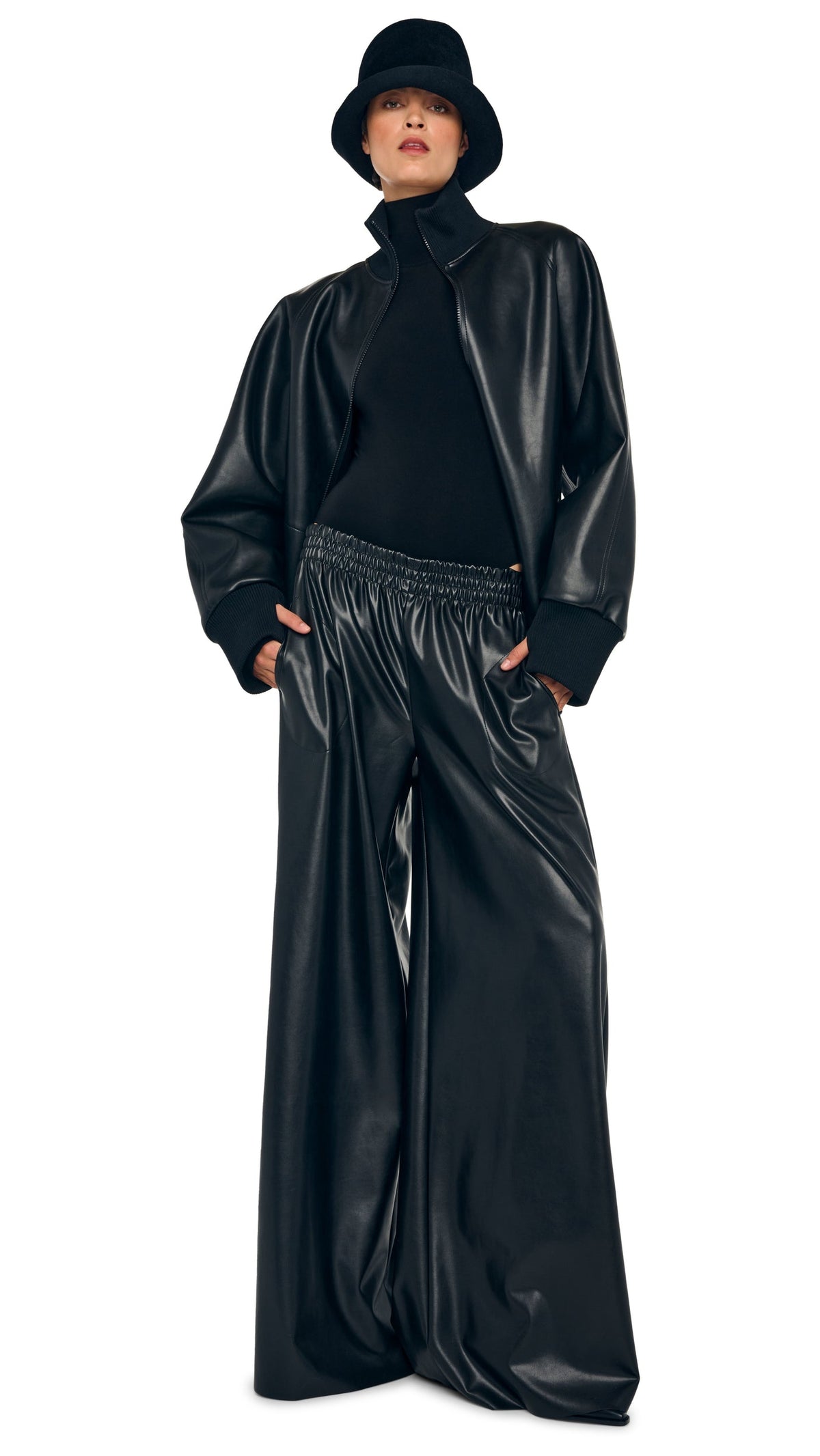 OS TURTLE BOMBER JACKET TO HIP Black | Norma Kamali Women