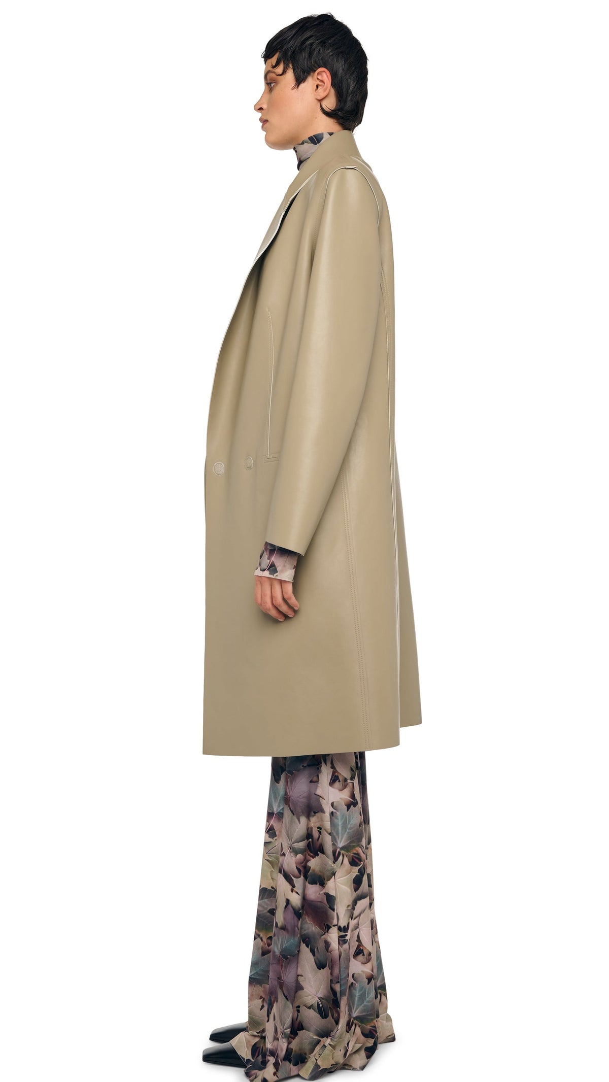 OS DOUBLE BREASTED JACKET Elm | Norma Kamali Women