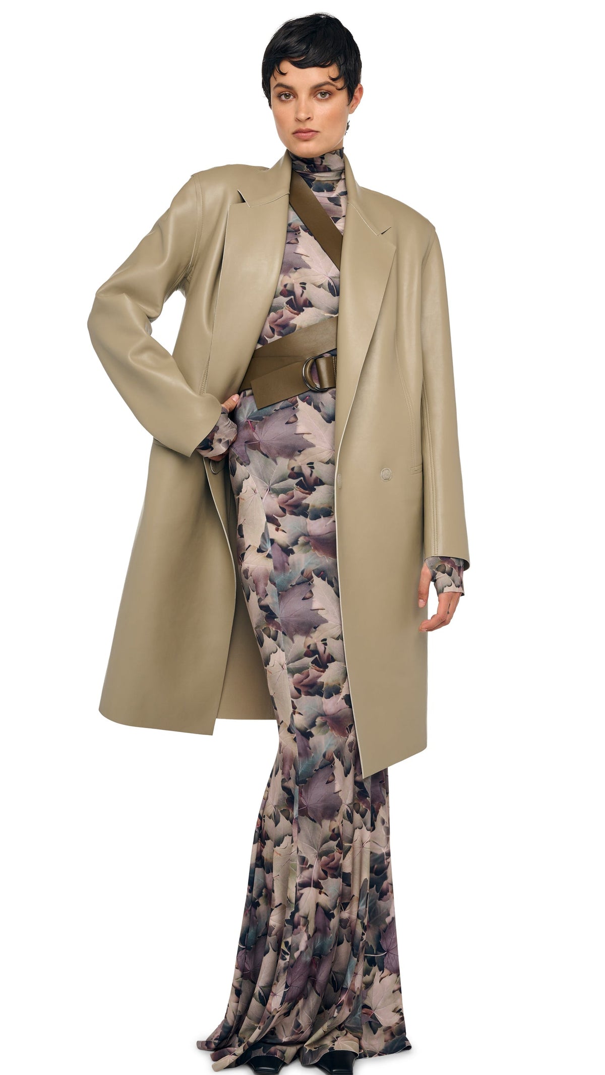 OS DOUBLE BREASTED JACKET Elm | Norma Kamali Women