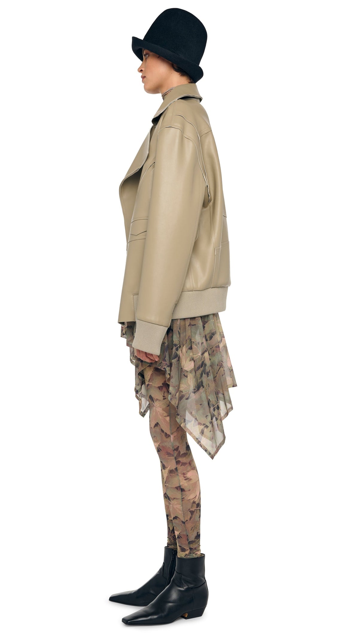 OVERSIZED MOTO JACKET Elm | Norma Kamali Women