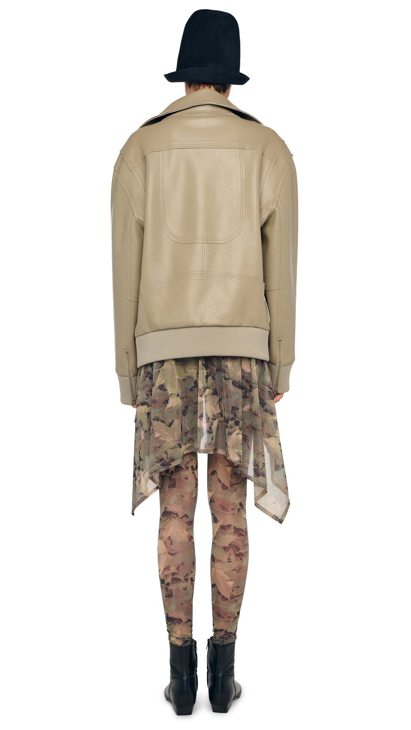 OVERSIZED MOTO JACKET Elm | Norma Kamali Women