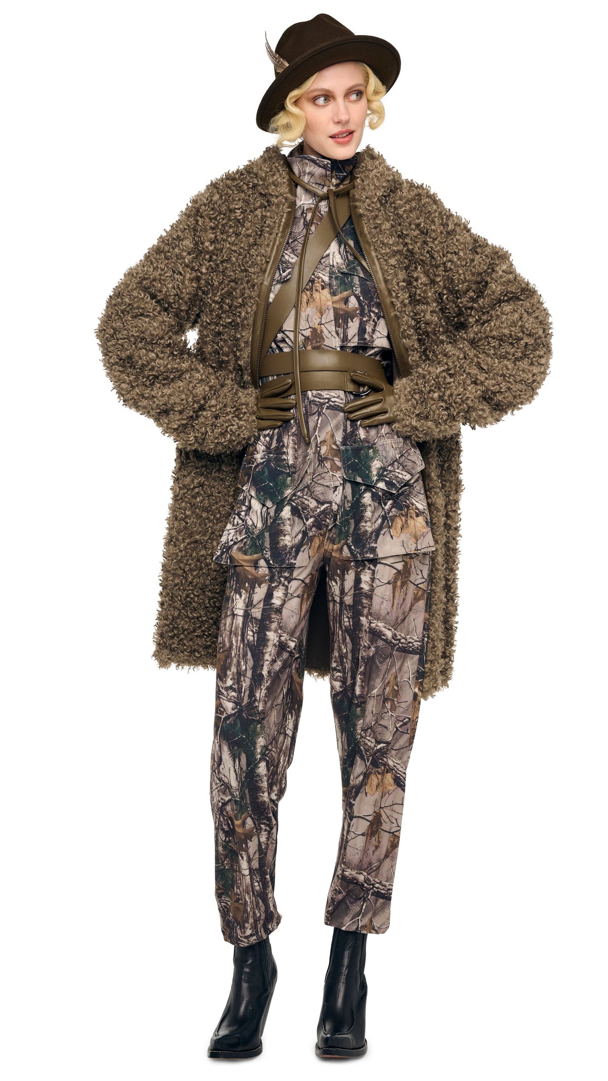 OS RAGLAN SLEEVE ZIP FRONT HOODED JACKET Bark | Norma Kamali Women