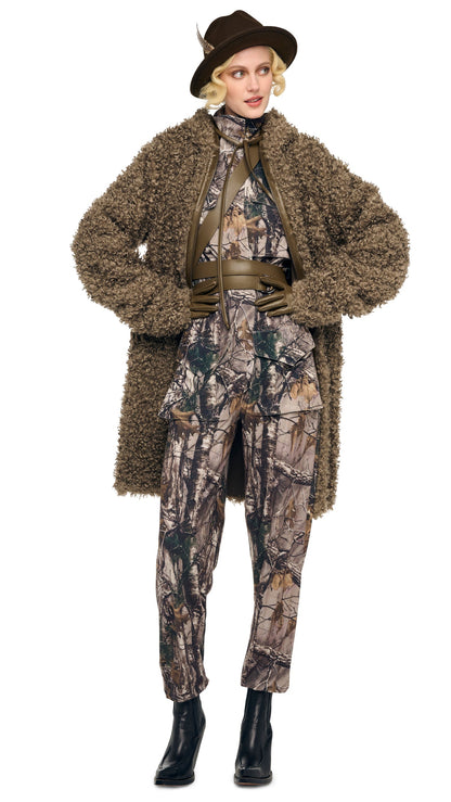 OS RAGLAN SLEEVE ZIP FRONT HOODED JACKET Bark | Norma Kamali Women