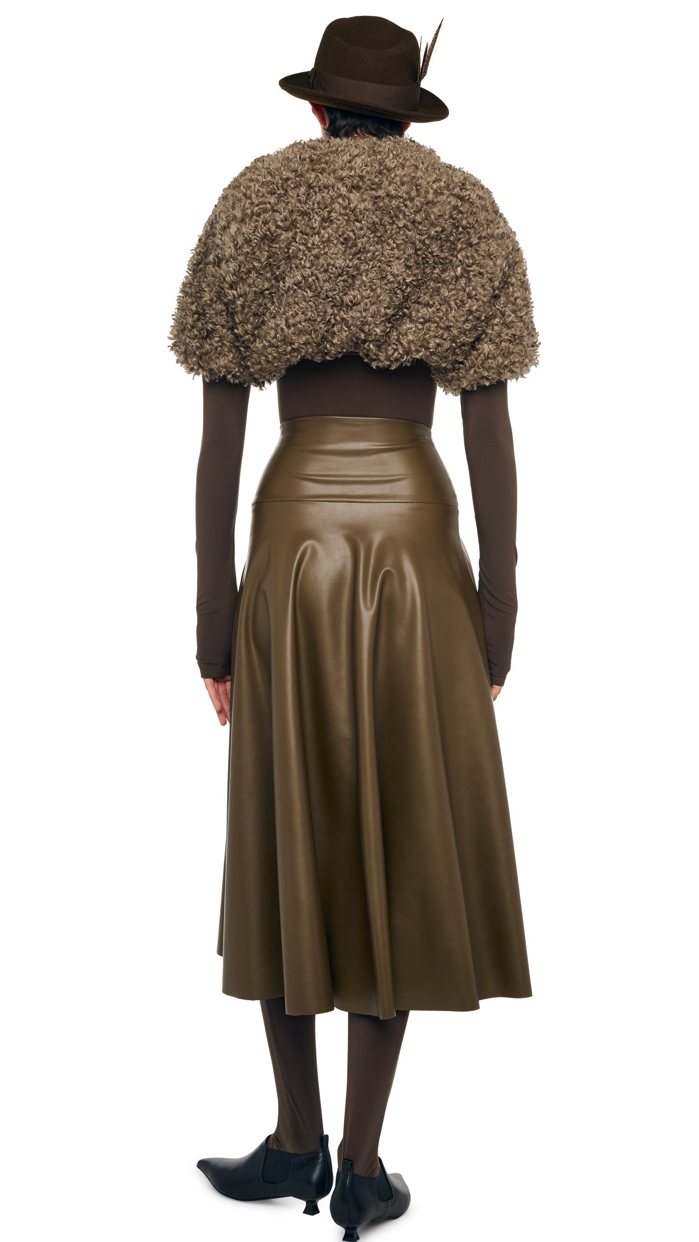 LONG SLEEVE SHRUGGIE Bark | Norma Kamali Women