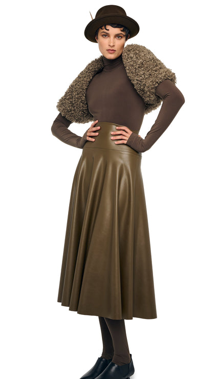 LONG SLEEVE SHRUGGIE Bark | Norma Kamali Women