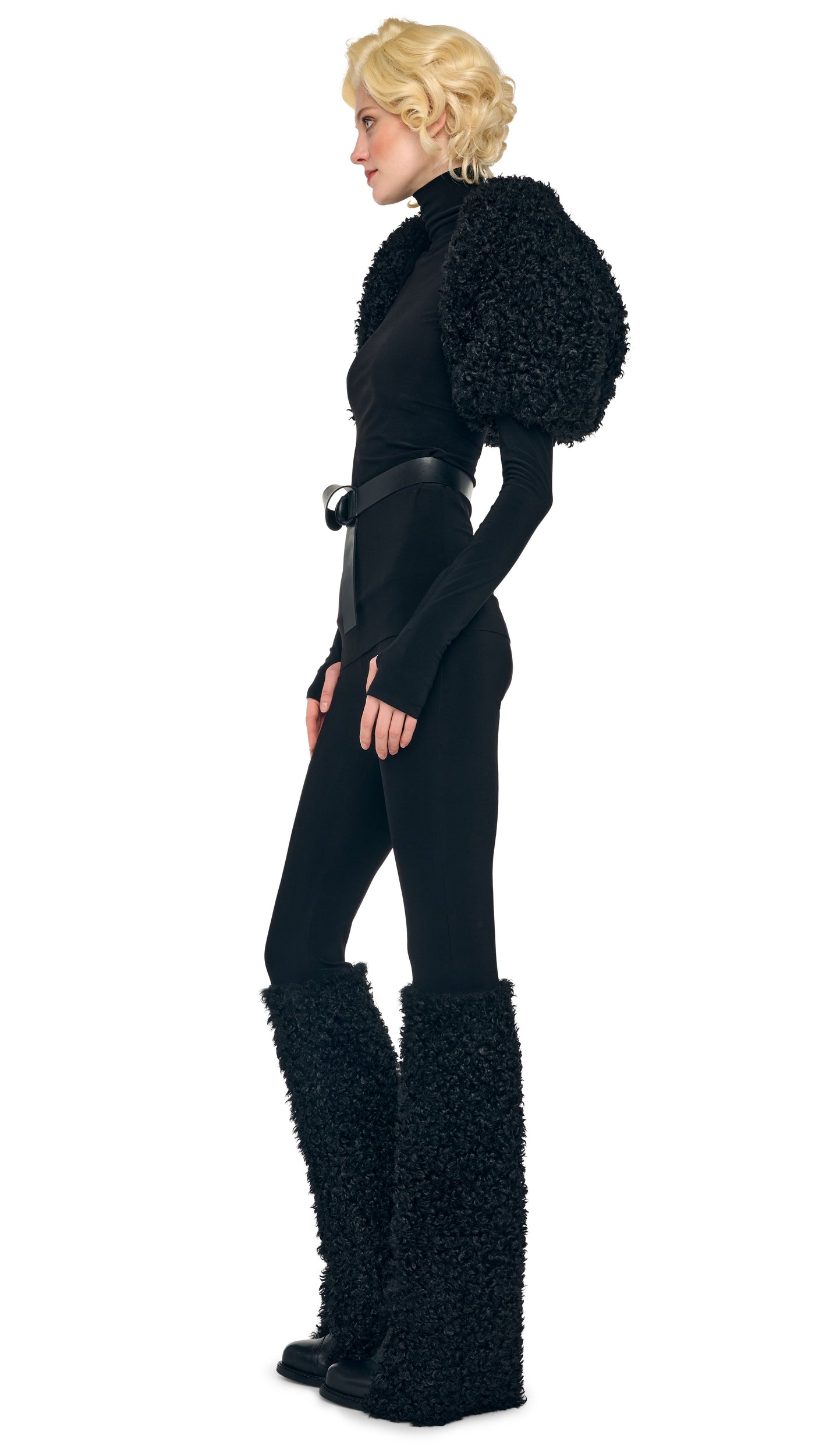 LONG SLEEVE SHRUGGIE Black | Norma Kamali Women