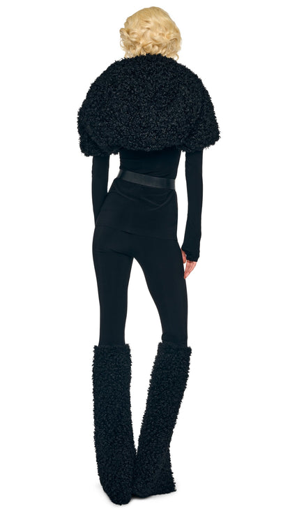 LONG SLEEVE SHRUGGIE Black | Norma Kamali Women