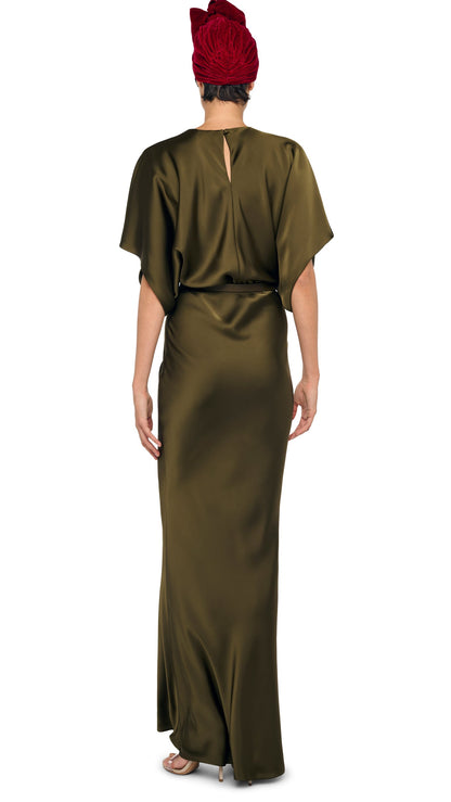 REVERSE OBIE GOWN Bark | Norma Kamali Women