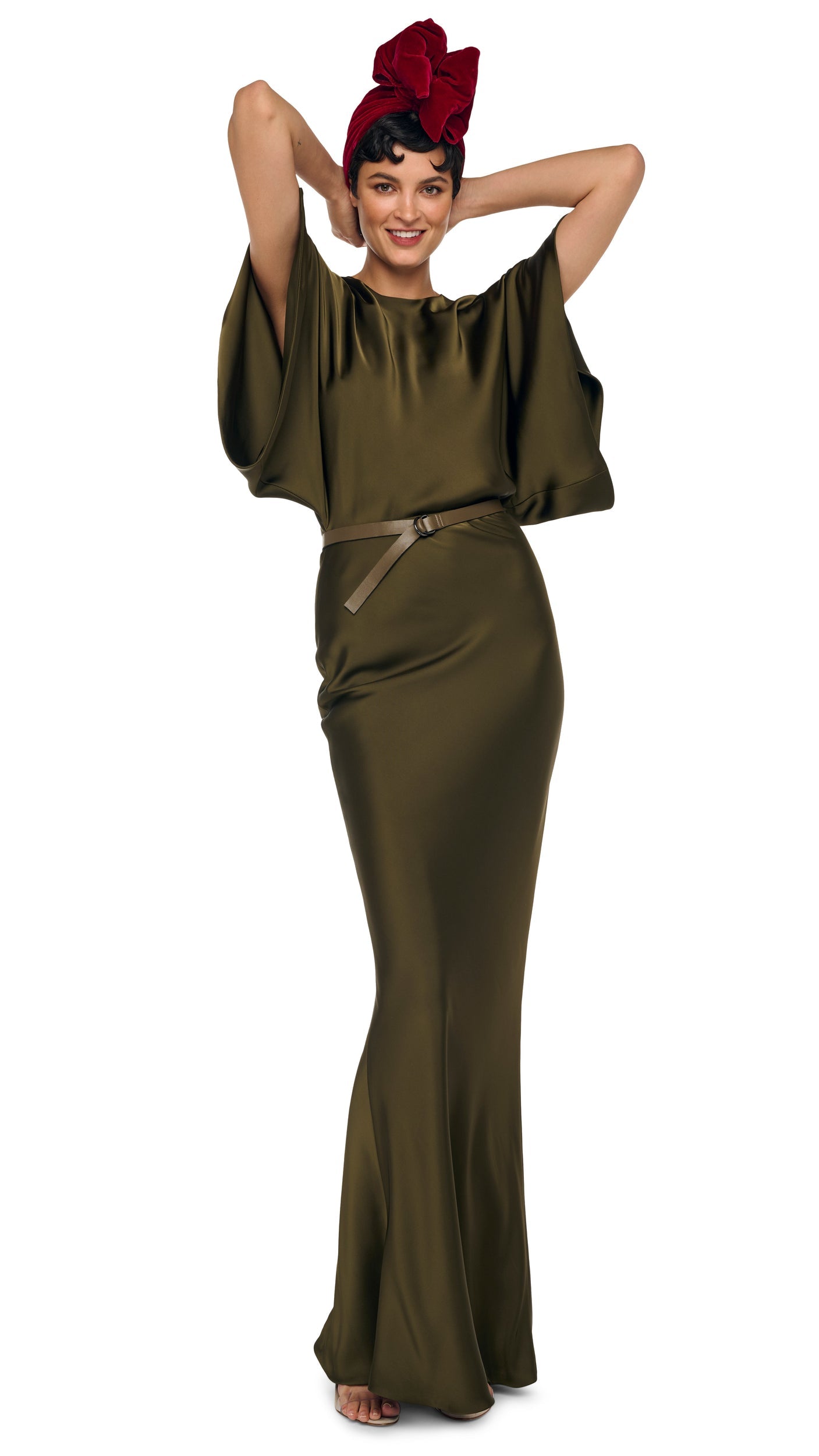 REVERSE OBIE GOWN Bark | Norma Kamali Women