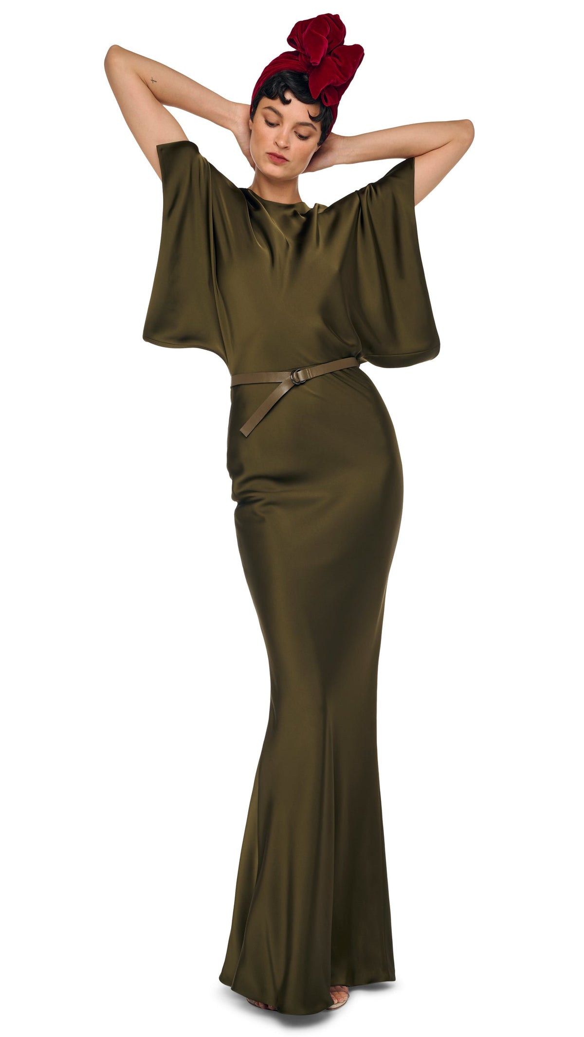 REVERSE OBIE GOWN Bark | Norma Kamali Women