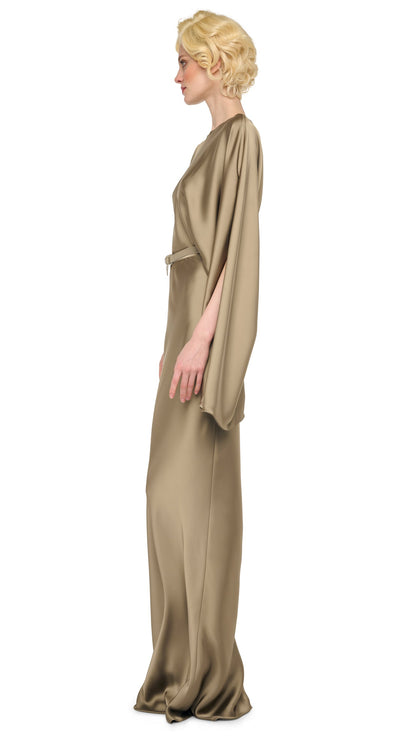 REVERSE OBIE GOWN LONG SLEEVE Elm | Norma Kamali Women