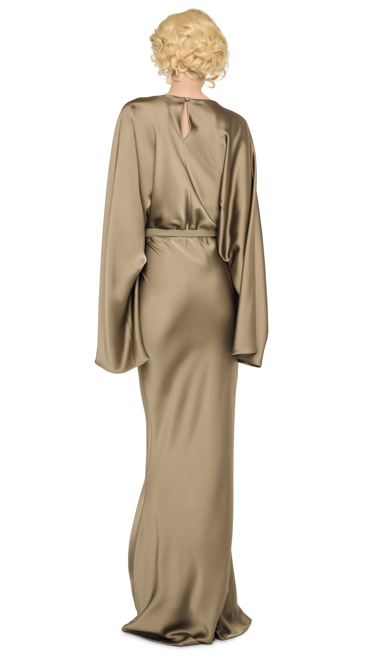REVERSE OBIE GOWN LONG SLEEVE Elm | Norma Kamali Women
