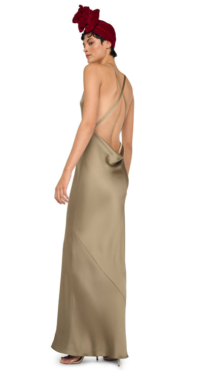 CROSS BACK BIAS GOWN Elm | Norma Kamali Women