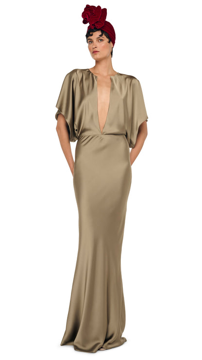 OBIE GOWN Elm | Norma Kamali Women